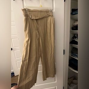 Khaki flare capris
